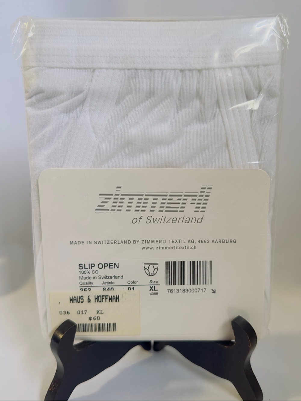 Zimmerli of Switzerland Mens Off White Slip Open Fly Underwear Briefs XL NIB